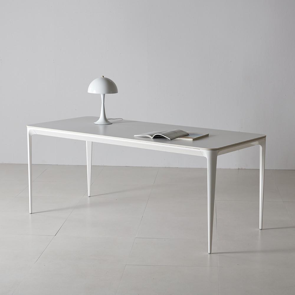 바이더하임 큐 12T 4인용 통 세라믹 (포세린) 식탁 테이블 1400 올화이트