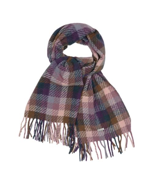 TCM mini logo check heavy muffler (purple/pink)