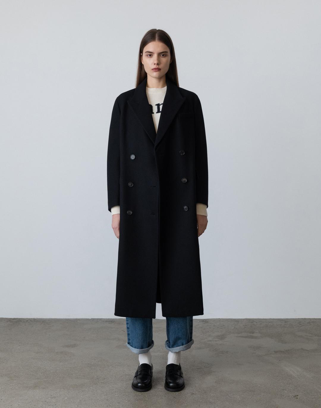 [22FW] Cashmere Classic Double Coat [Black]