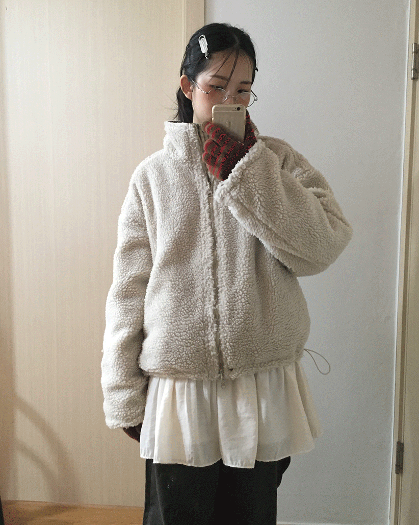 더기 [오늘출발/MD추천]리버시블 플리스 체크 패딩 점퍼 (2color) *블랙 당일 발송 가능! 베이지 11월 8일 부터 순차 발송 가능!