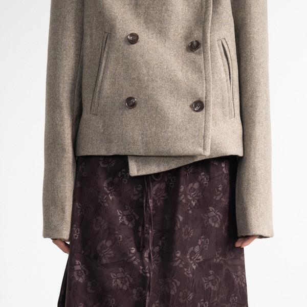 Rose Frill Midi Skirt (Brown)