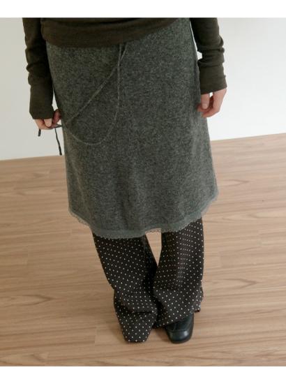 에프터먼데이 레이스 니트 미디 스커트 (3c)