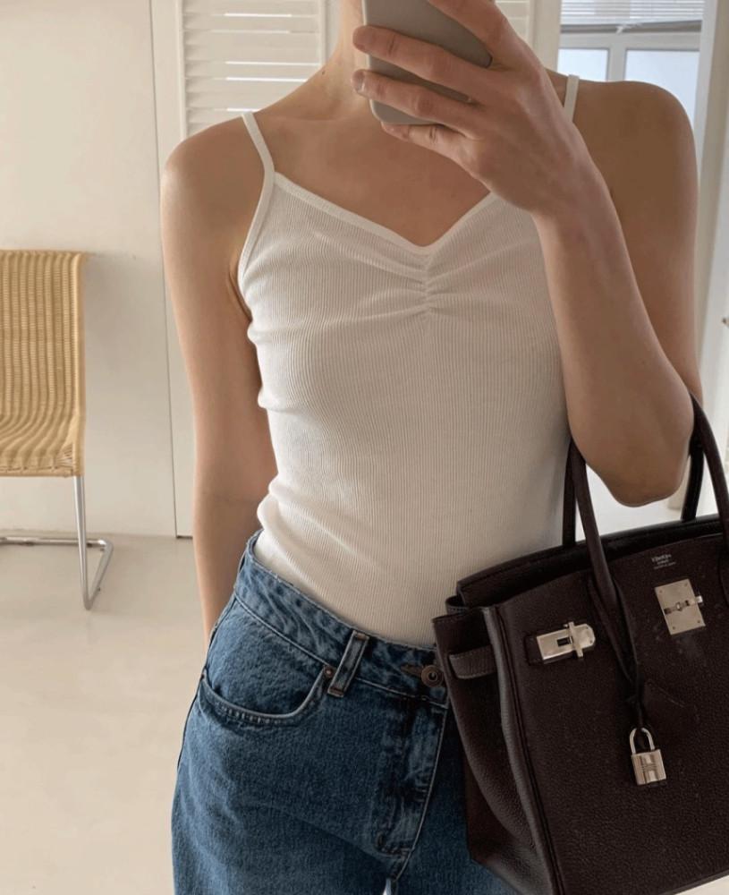 [아이,블랙 당일출고] BR 브런치 요니 나시 코튼 끈나시 무지 슬리브리스 (5color)