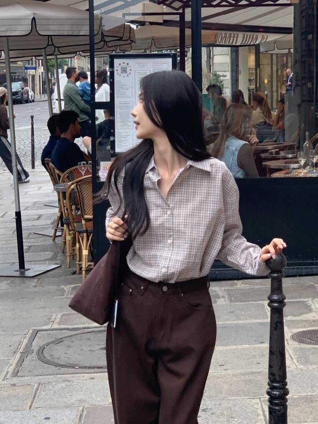 어베인 🍂가을 💕URBANE MADE💕 레몬 오버핏 체크 셔츠 (2c) /출근룩/데일리룩/여행룩/가을셔츠/장마룩/휴가룩/휴양지룩/바캉스룩