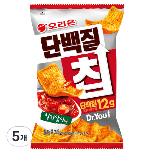 닥터유 오리온 단백질칩 칠리살사맛, 60g, 5개