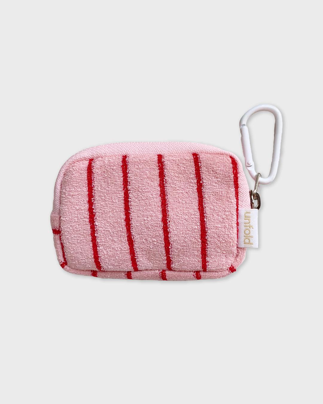 Terry card case (pink-red)