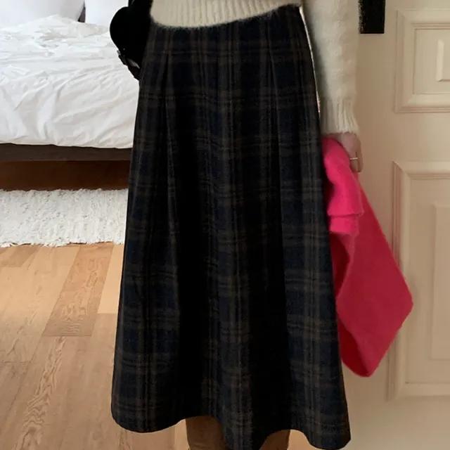 bex check wool skirt (2color)