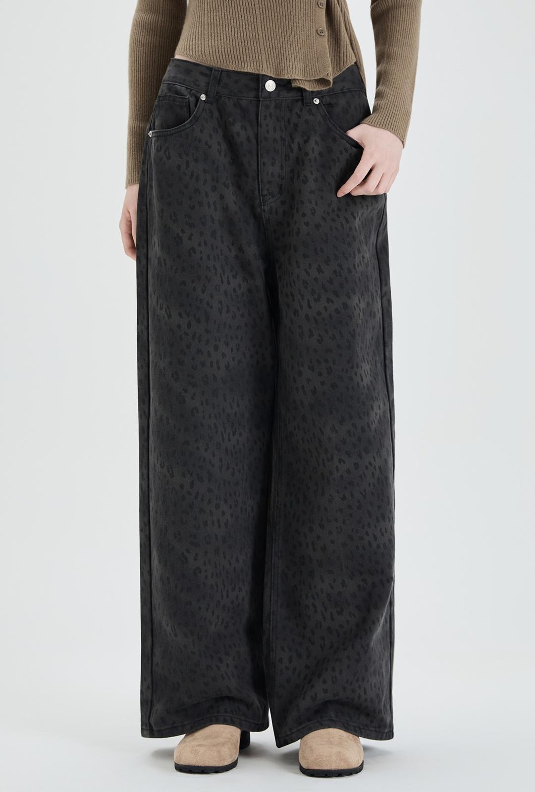 레오파드 와이드핏 데님_MIWTJG143J