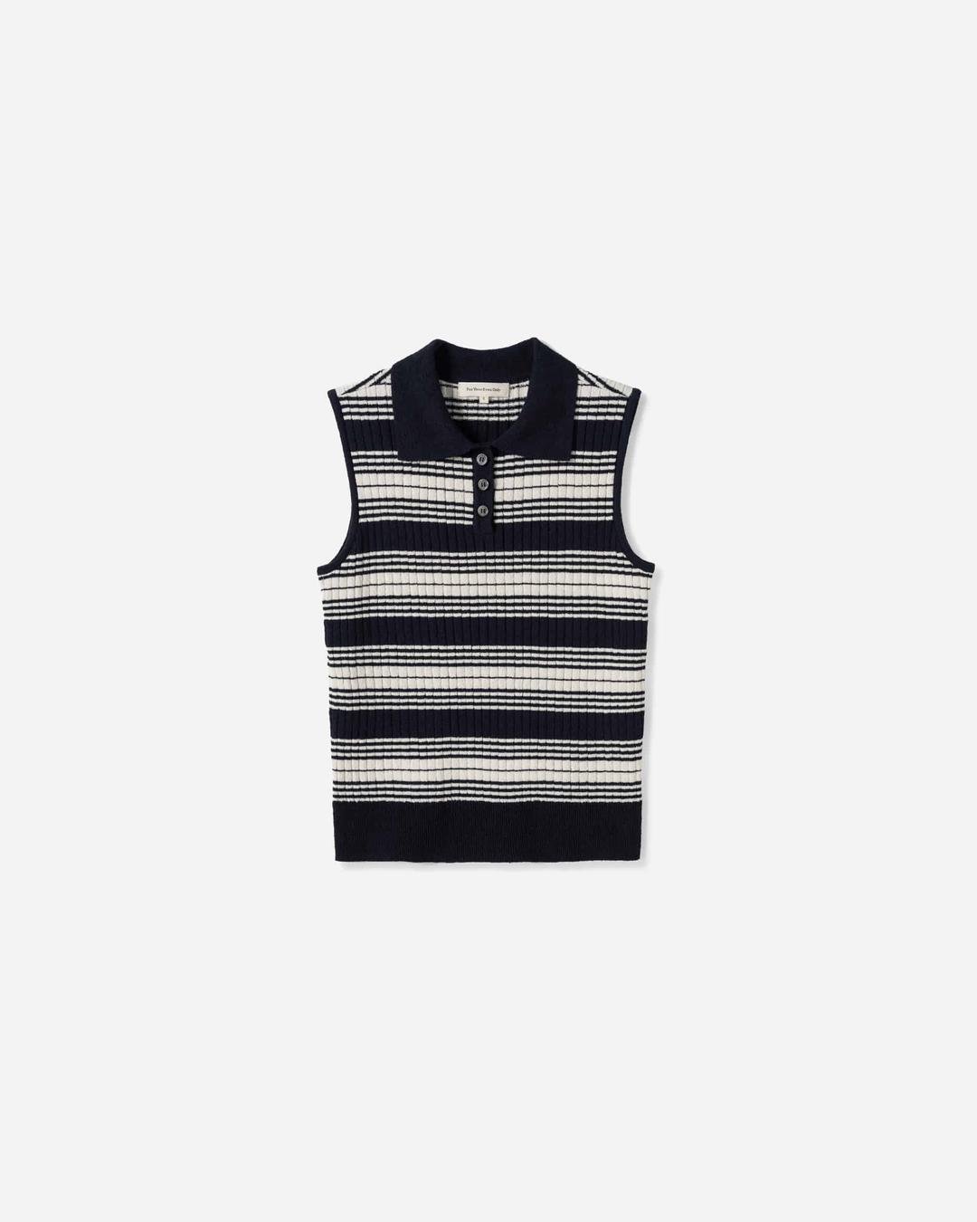 Kaia Stripe Collar Knit