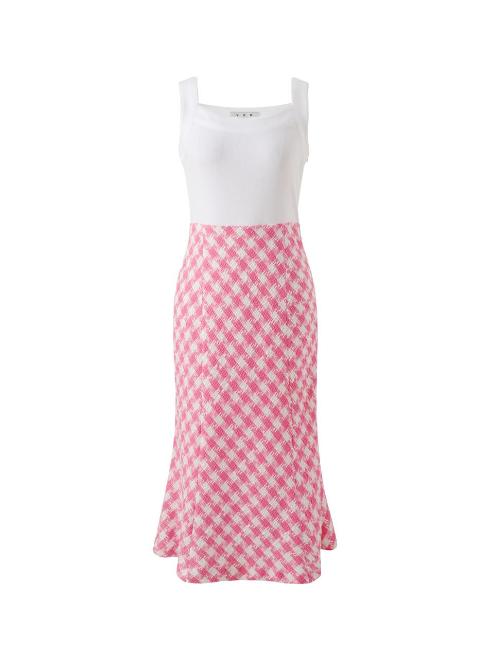 배색 트위드 원피스 (2COL)