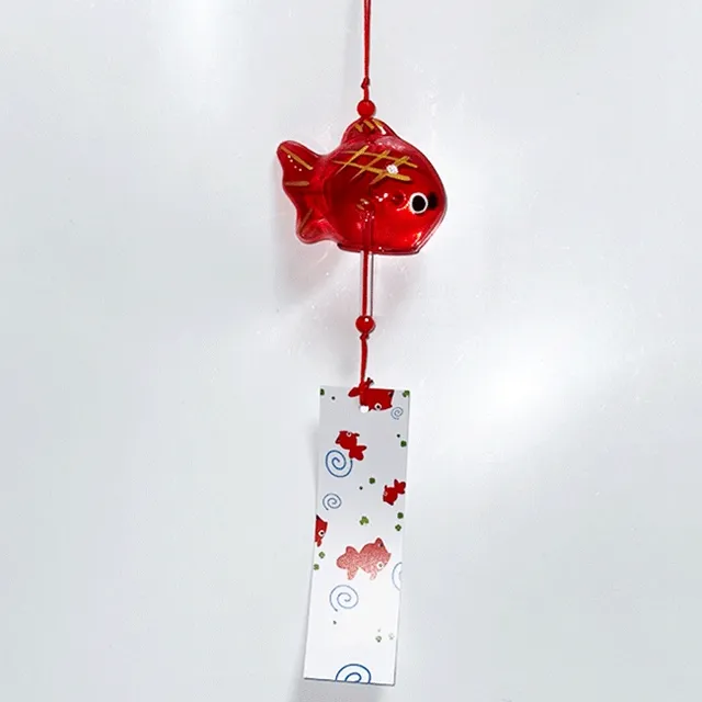 🚀당일출고🚀동양풍 일본 감성 후우링 금붕어 물고기 풍경 모빌 유리풍경 후우링 차임벨 일본 풍경 후링 종 유리 에도후링