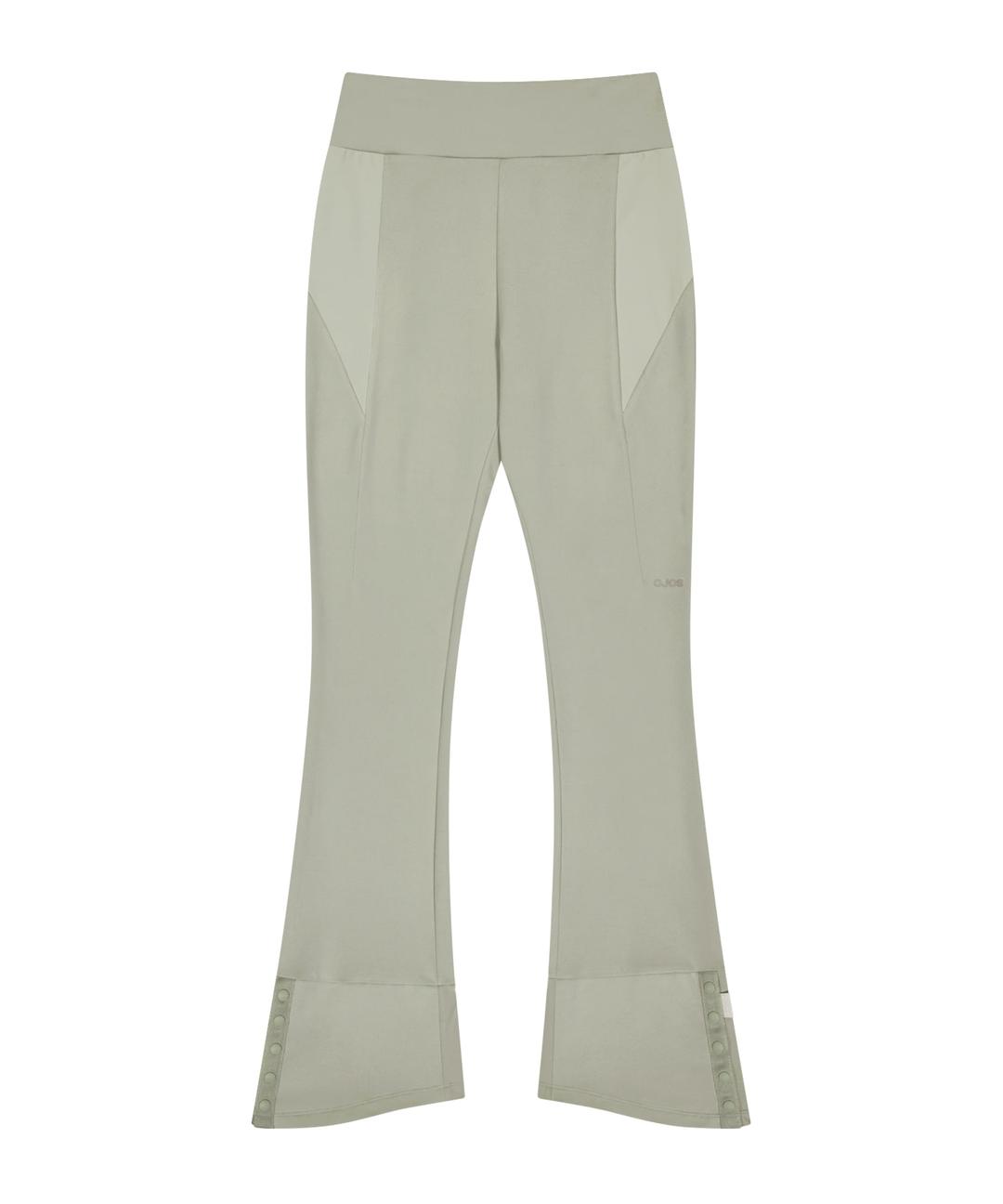 Button Slit Bootcut Pants / Mint Grey