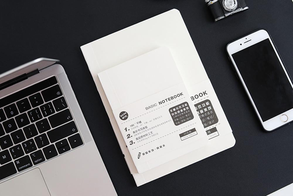 야자컴퍼니 A5 베이직 화이트 드로잉 만년필노트  (무지,방안,줄)