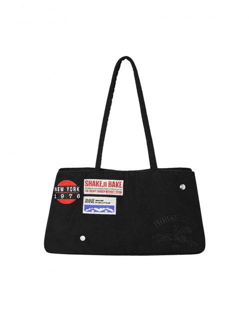Patch Shopper Bag UNISEX Black