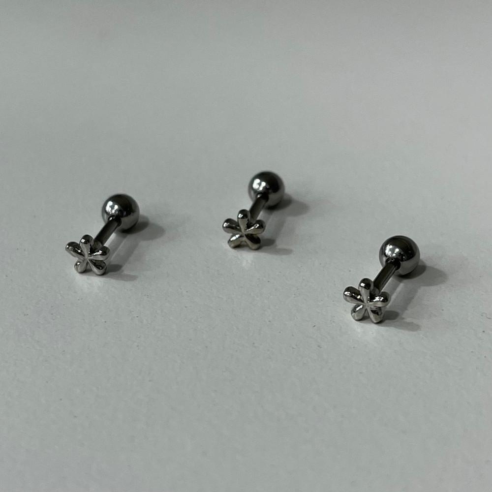 심플 벌룬 플라워 바벨 피어싱