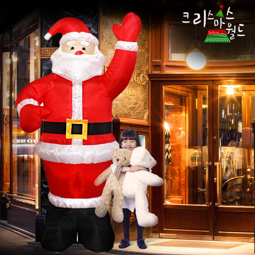 크리스마스2M 대형 에어산타 매장용 풍선인형 야외 대형장식 눈사람 사슴 수염산타