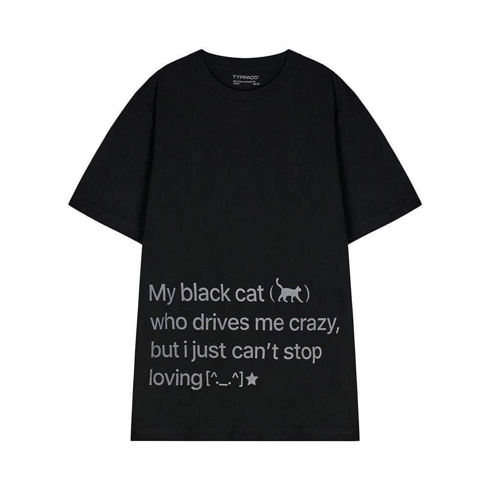 /배송일 지정/ 타파씨 / [T-shirts] MY CAT - BLACK CAT