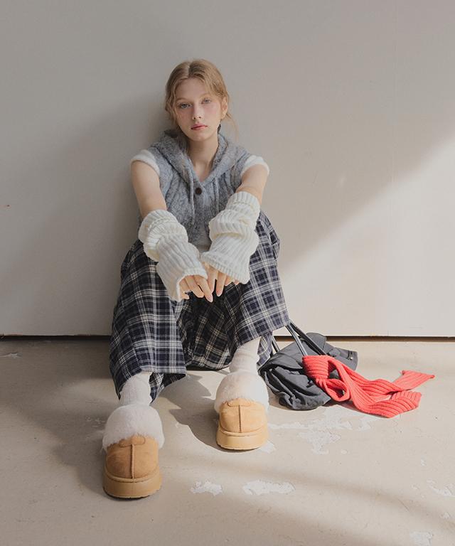 착한구두 🔥3만족돌파 자체제작 퍼안감 밴딩 통굽 어그 슬리퍼 털슬리퍼 사무실슬리퍼 뮬 겨울슬리퍼 어그슬리퍼 겨울신발 포븐 WTSDR4f206