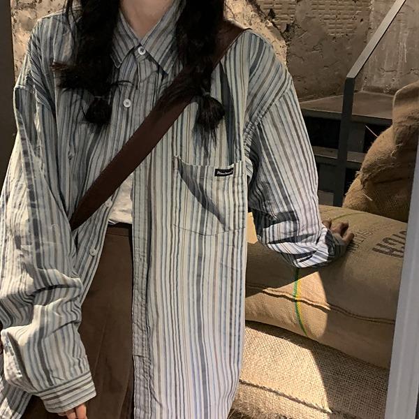 코빌 스트라이프 셔츠 F23SH123