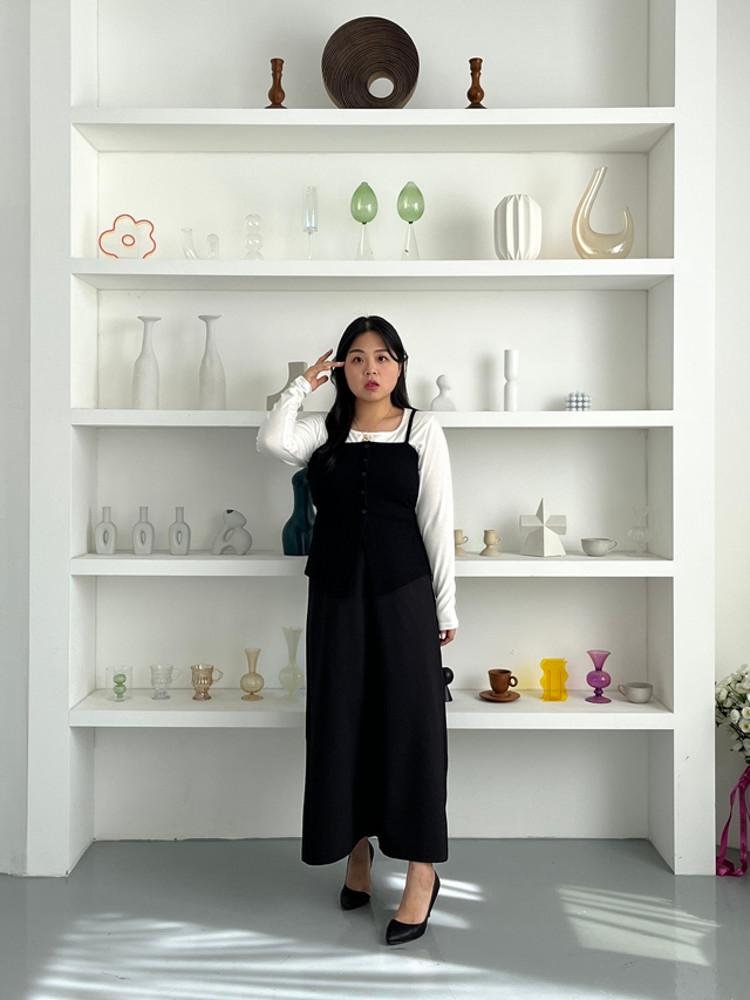 빅사이즈) 99티파니 뷔스티에 세트