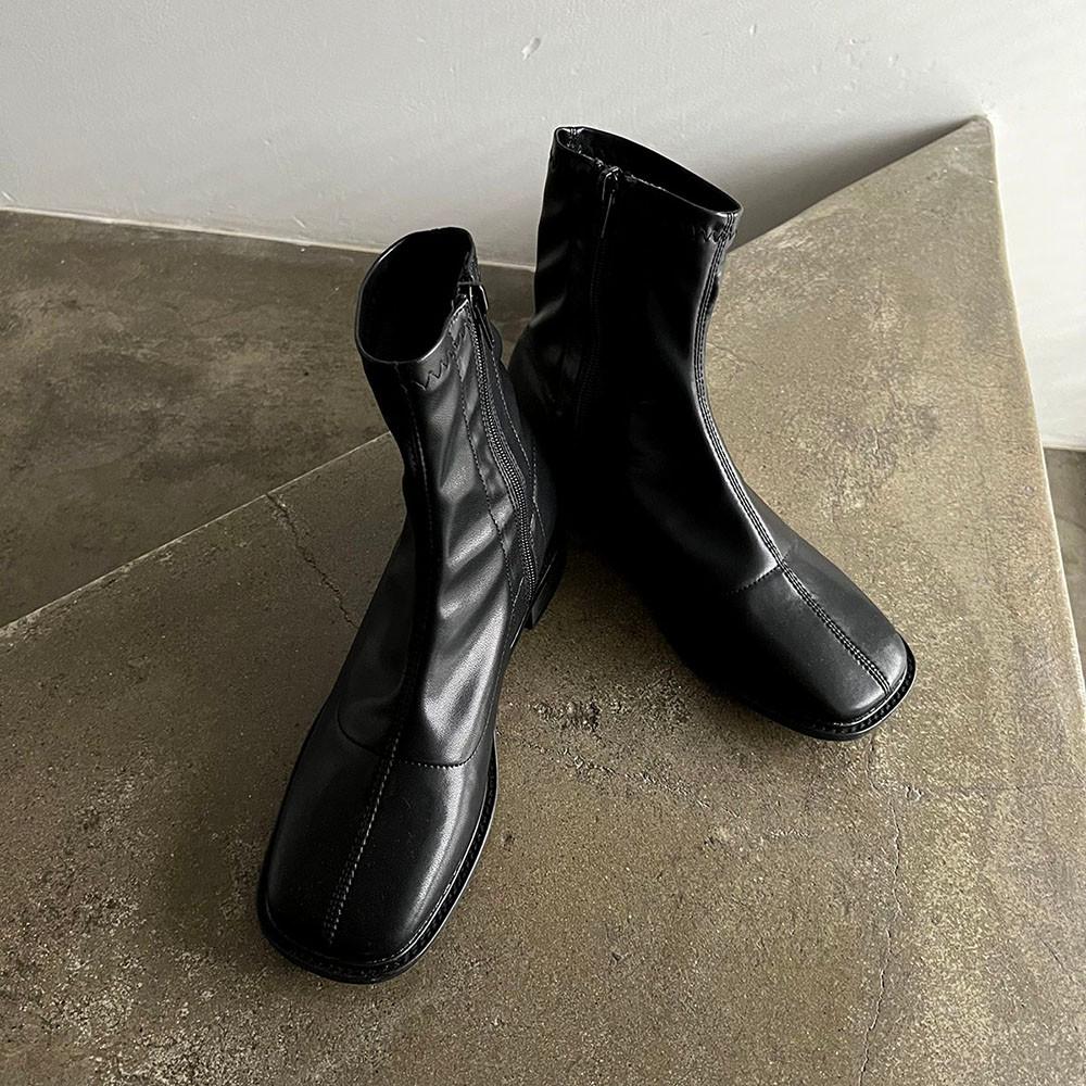 square middle ankle boots 스퀘어 미들 앵클 부츠 (230-250)