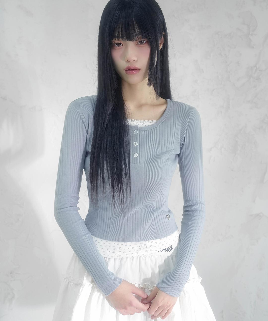 비바셔스 뮤리엘 플라워 펀칭 레이어드 티_5Colors