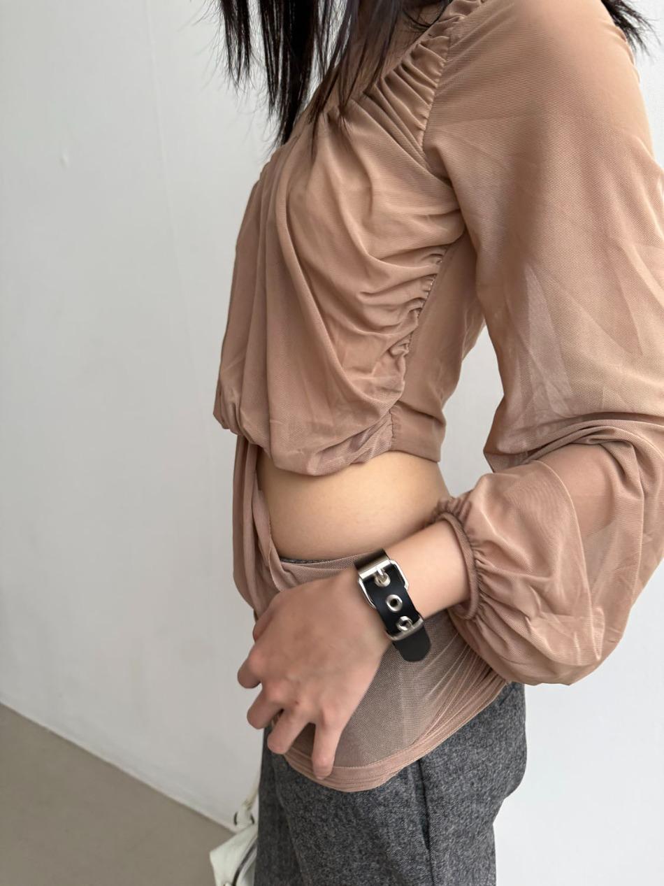 팁씨 belt leather bangle