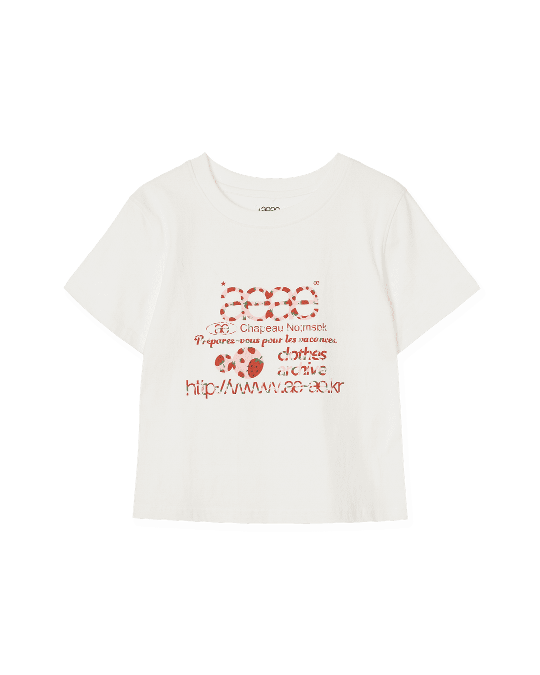 [4/11 예약발송] WEB LOGO CROP T-SHIRTS [STRAWBERRY]