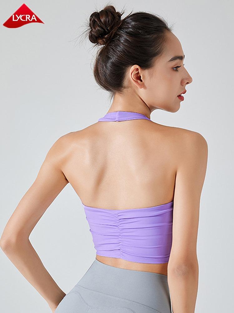 LYCRA 링클백 홀터넥 브라탑