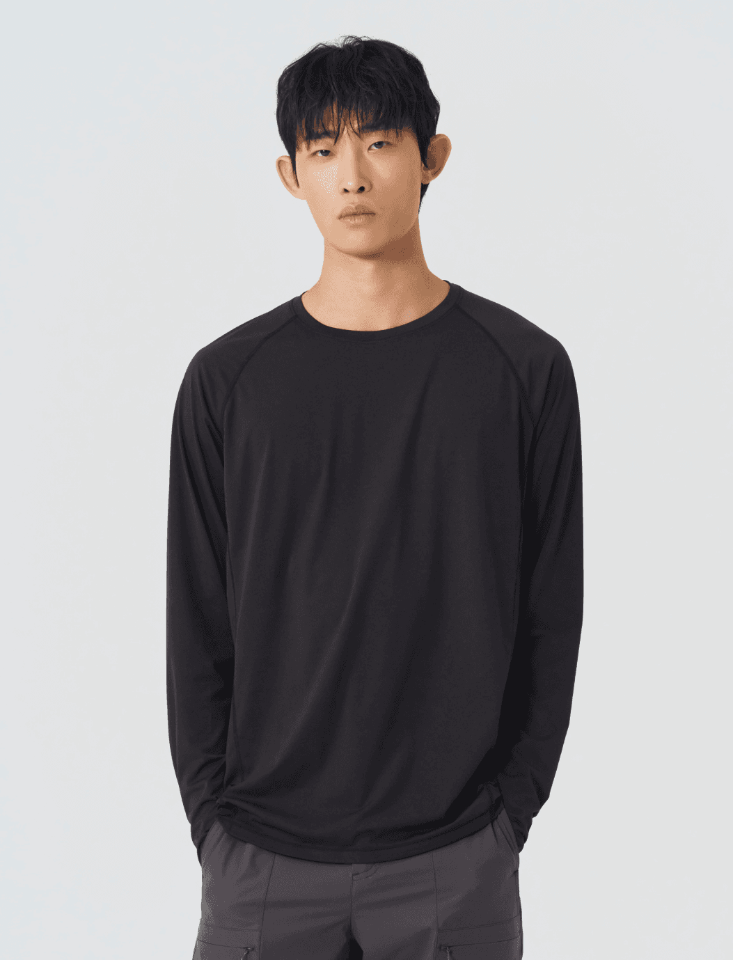 [26SS] 드라이젯 CR 델타피크 롱슬리브 티셔츠 블랙