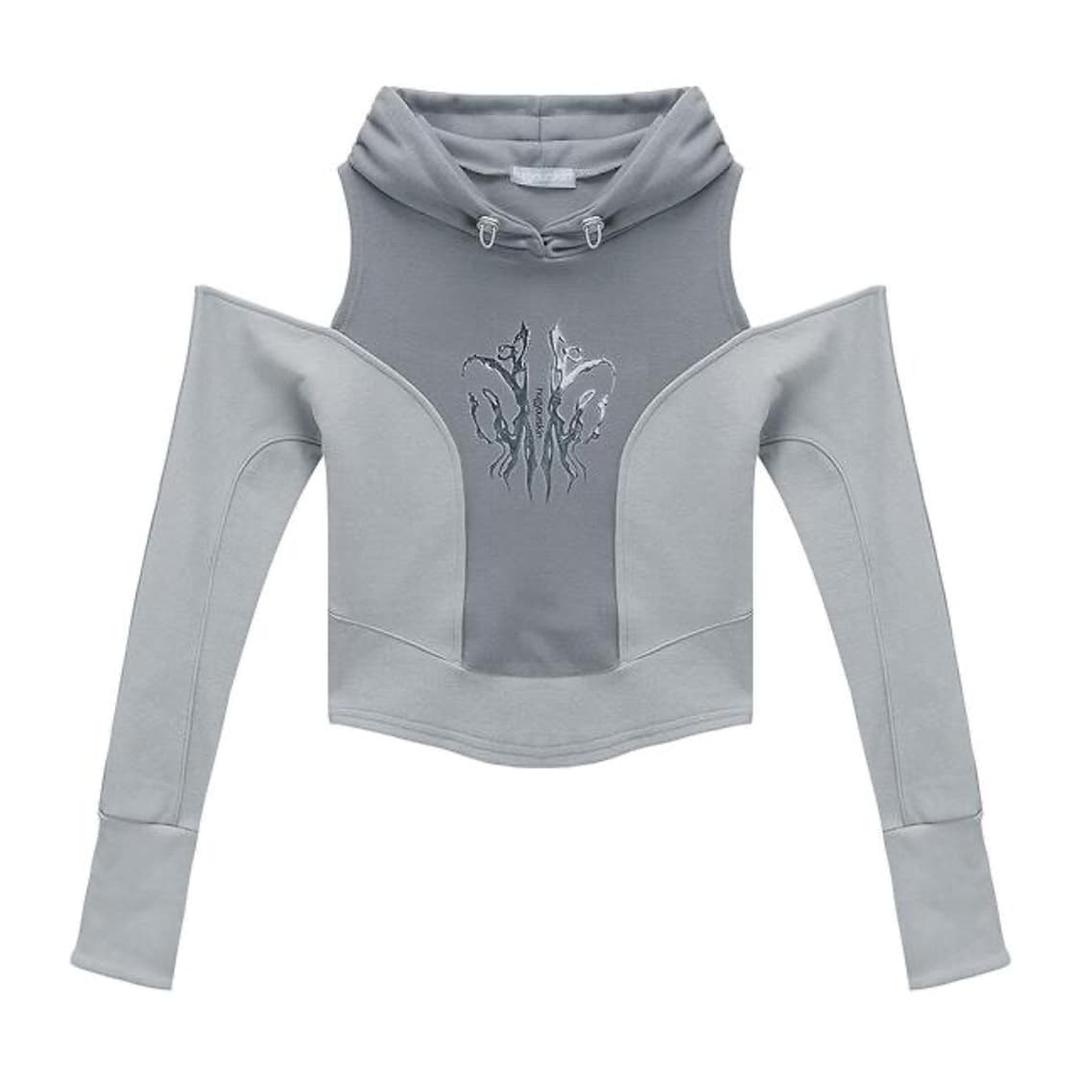 허그유어스킨 컷아웃 후디 후드티 (카키) | 후루츠패밀리