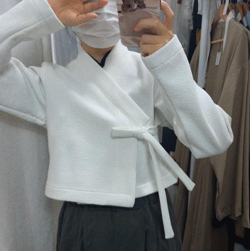 리뉴얼 누비 저고리 화이트 Free