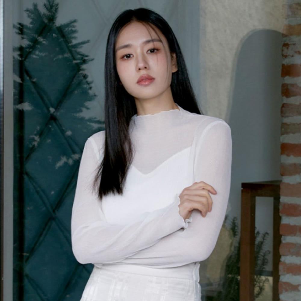 [3종세트] 25SS 플리츠 시스루 블라우스