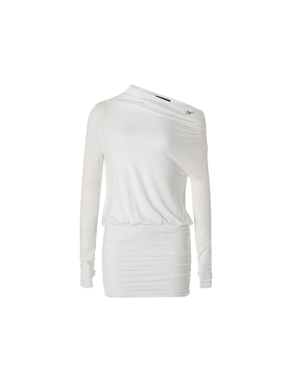 Shirring symbol dress (Ivory)