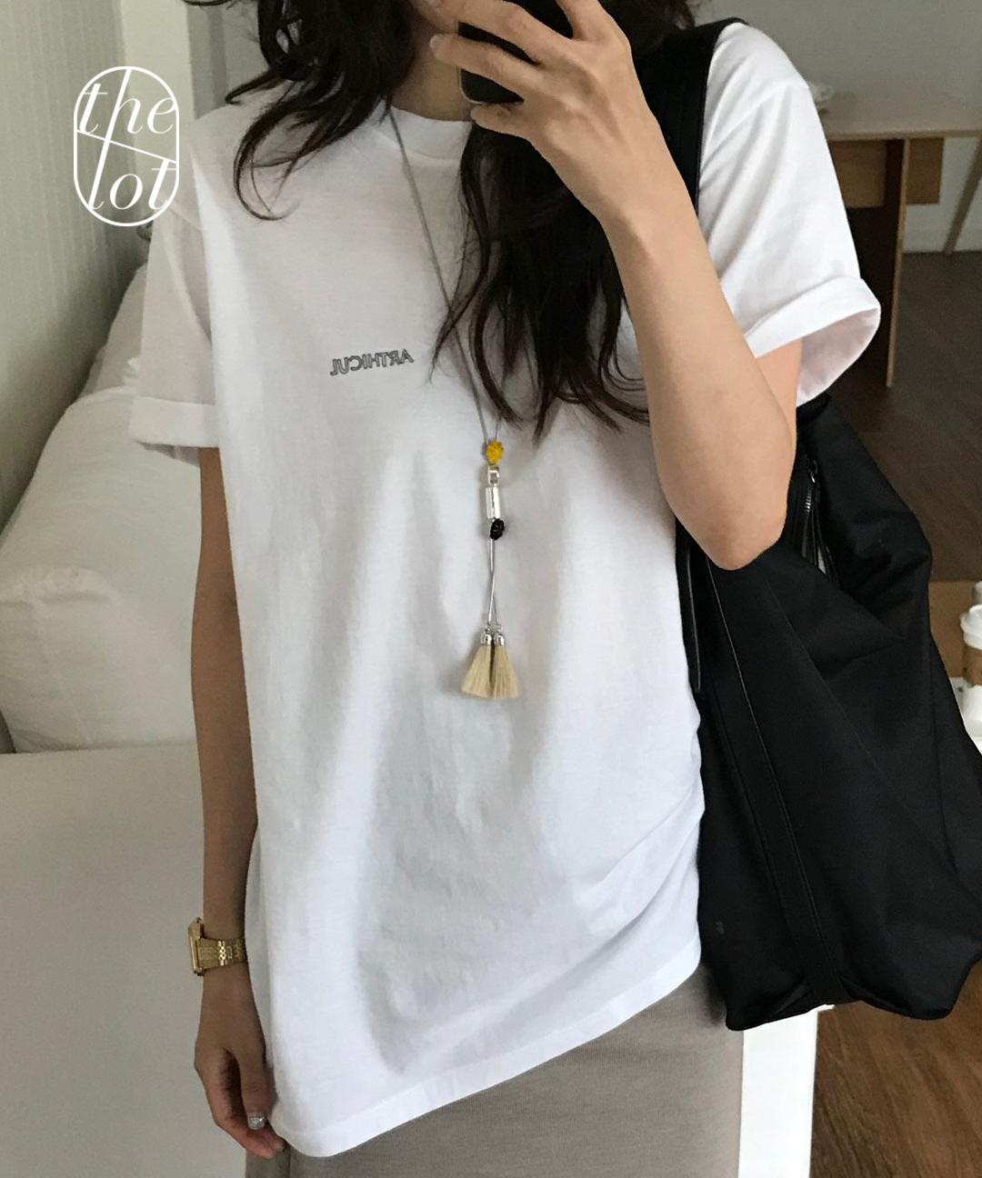 더롯 (회 당일) [vergamot] 베르가못 카빈 루즈핏 라운드넥 레터링 반팔 티셔츠 (3color) 박스티/박시/오버핏/레이어드/코튼/프린팅/데일리룩/캠퍼스룩/봄신상