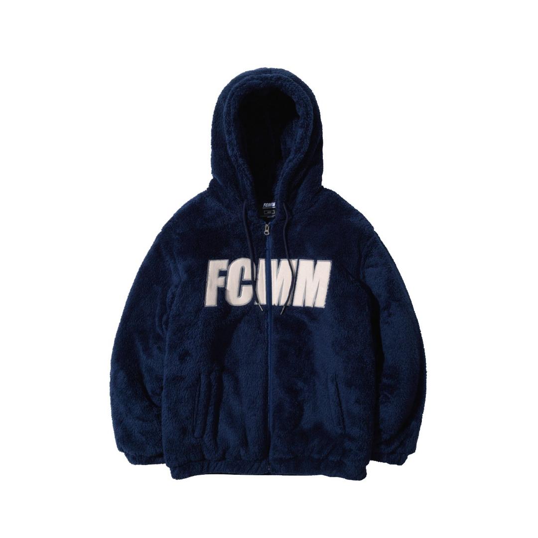 빅로고 보아 플리스 점퍼 - 네이비