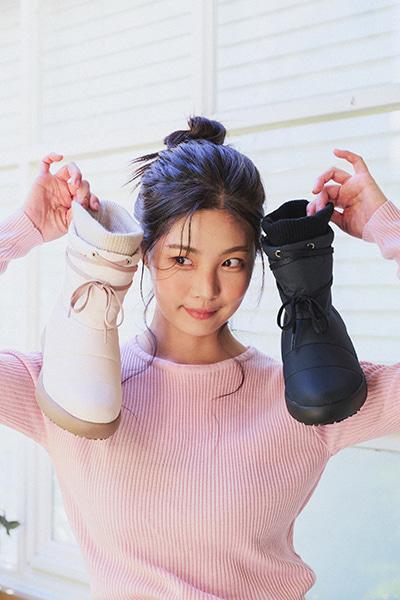 (물결X레브바이레브) 윈 패딩부츠_2color [2cm]