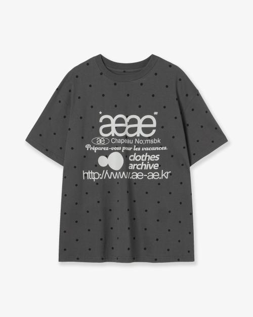 WEB LOGO DOT T-SHIRTS [CHARCOAL]