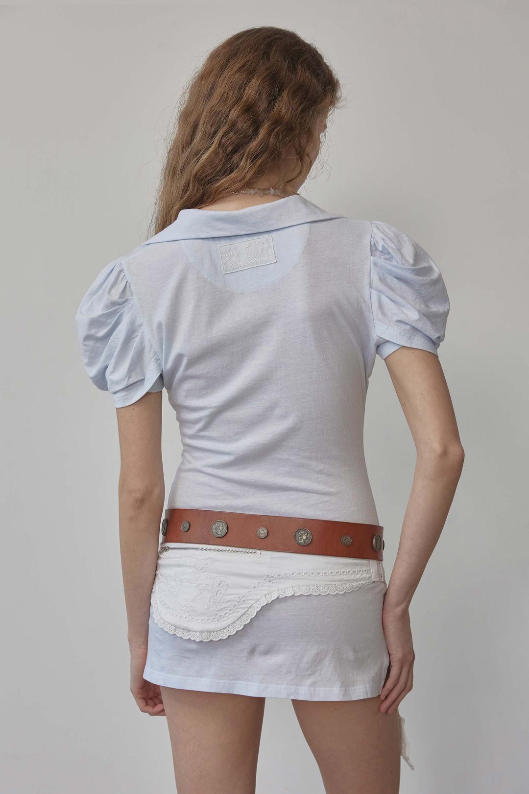 Shirring Tennis Dress Baby Blue