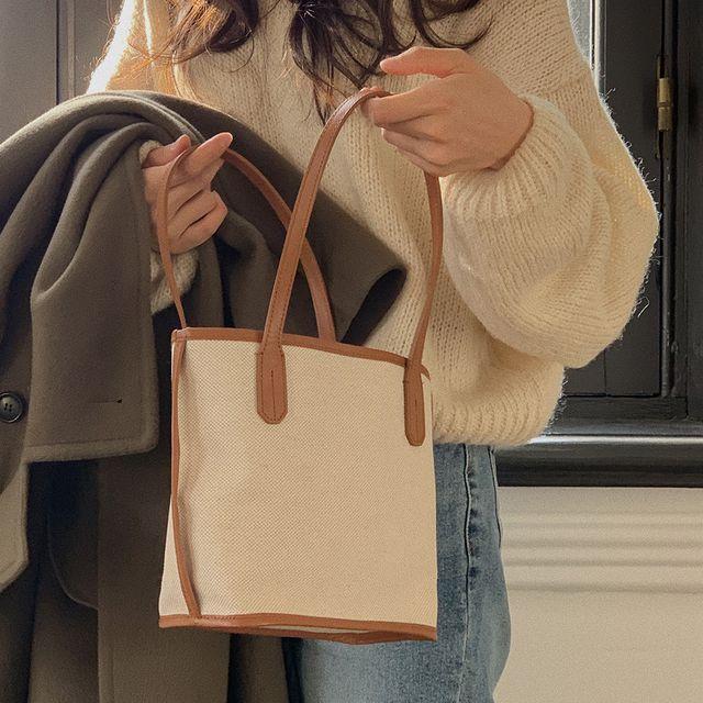 파우치세트 소가죽 캔버스백 2size