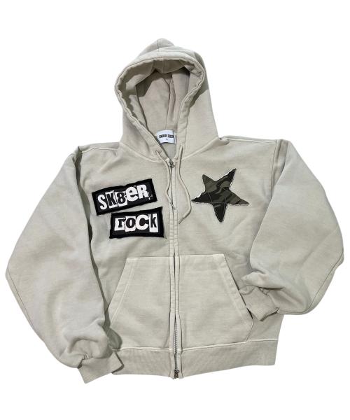 (기모)Rock Star Pigment Napping Hood Zip-up ((beige))