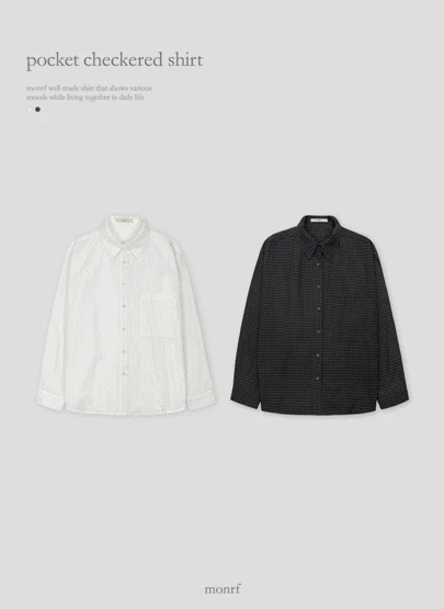 [made15/당일출고] 포켓 체크 셔츠 2color