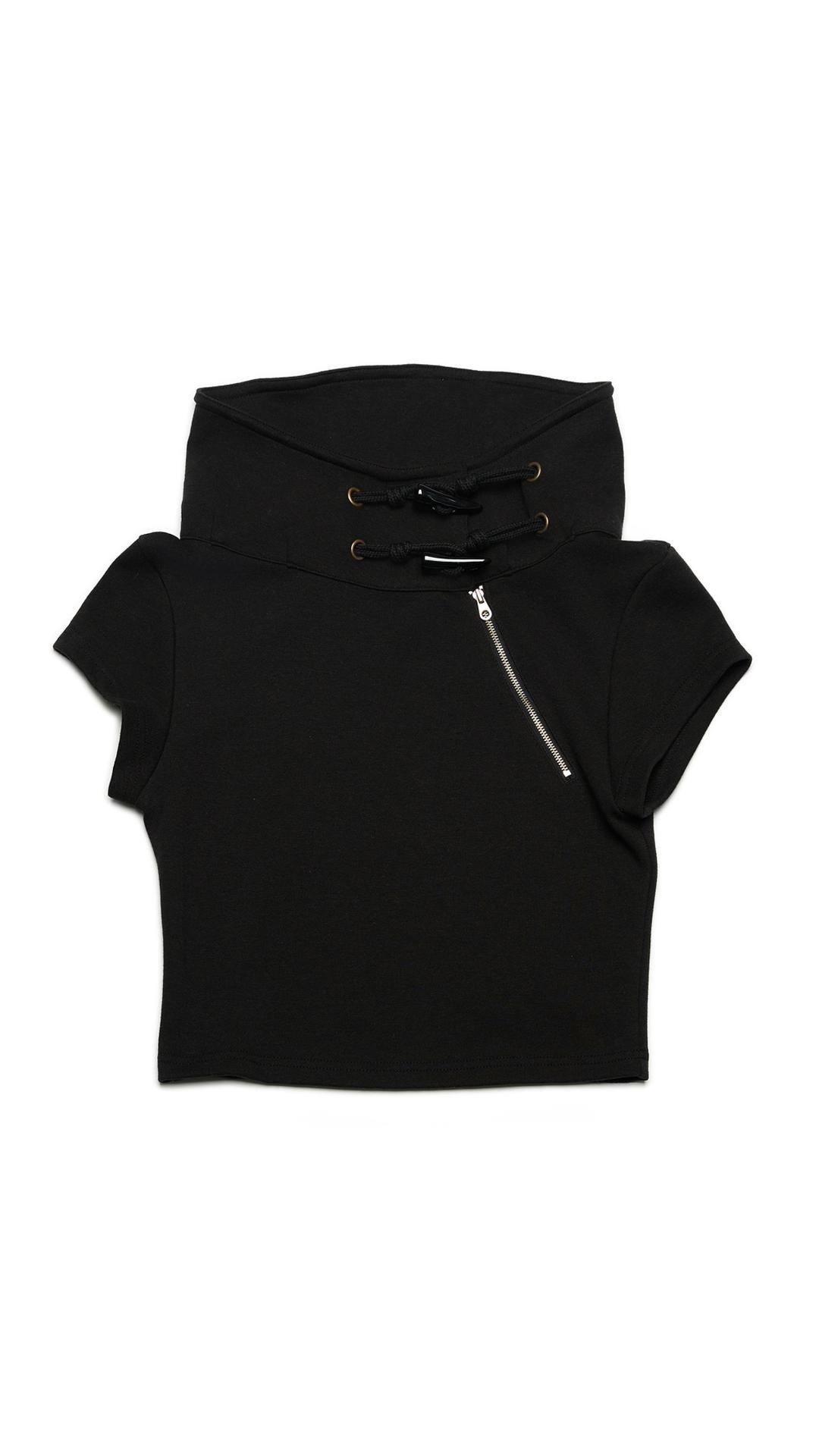 [bonienkiye] High neck T shirts (BLACK)