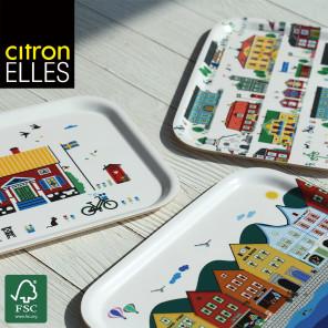 시트론엘리스 FSC 친환경 우드트레이 스웨덴 자작나무쟁반 캠핑쟁반 S