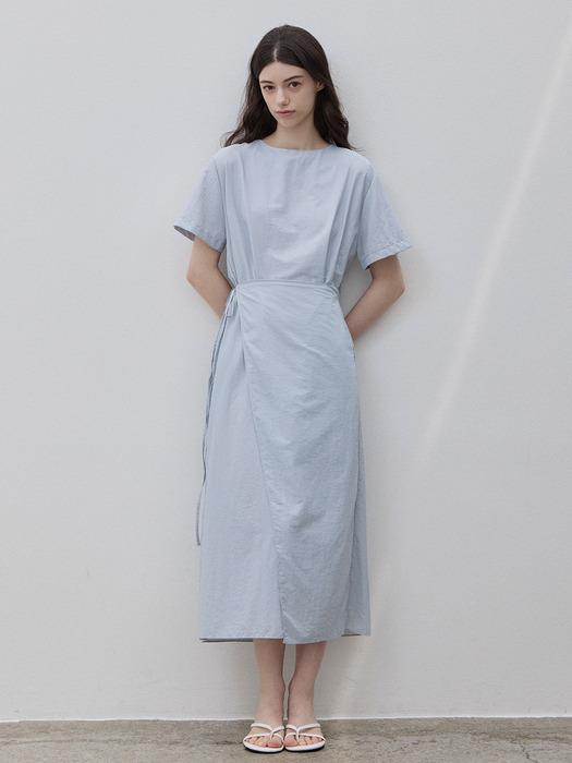 WRAP STYLE LONG DRESS 2COLORS
