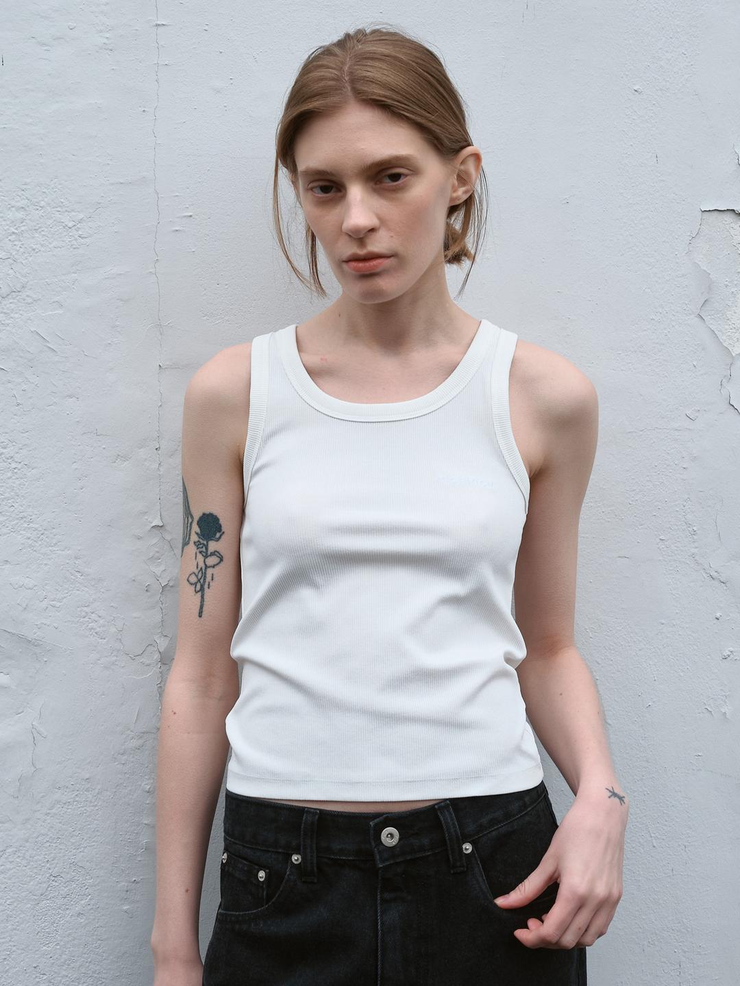 BASIC LOGO TANK TOP (white)