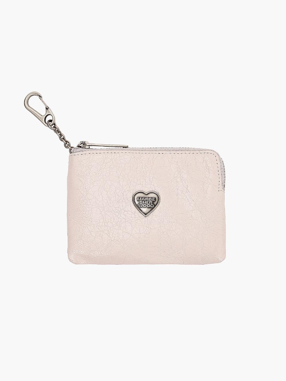 HEART ZIPPER WALLET_SILVER LOGO_pale pink cracked