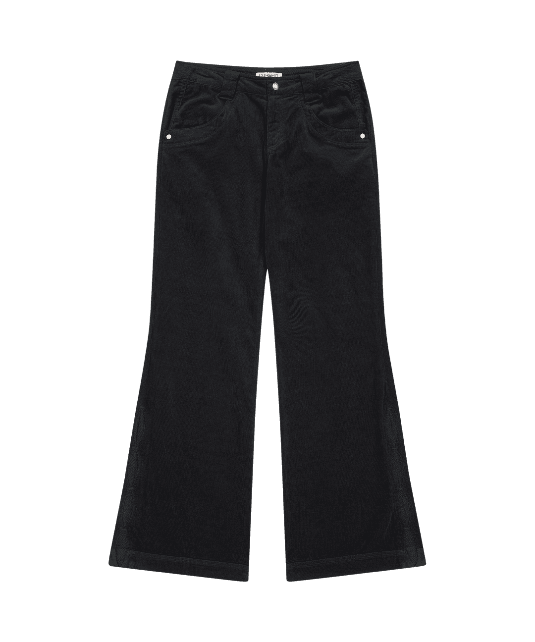 LEAF CUT CORDUROY PANTS CHARCOAL