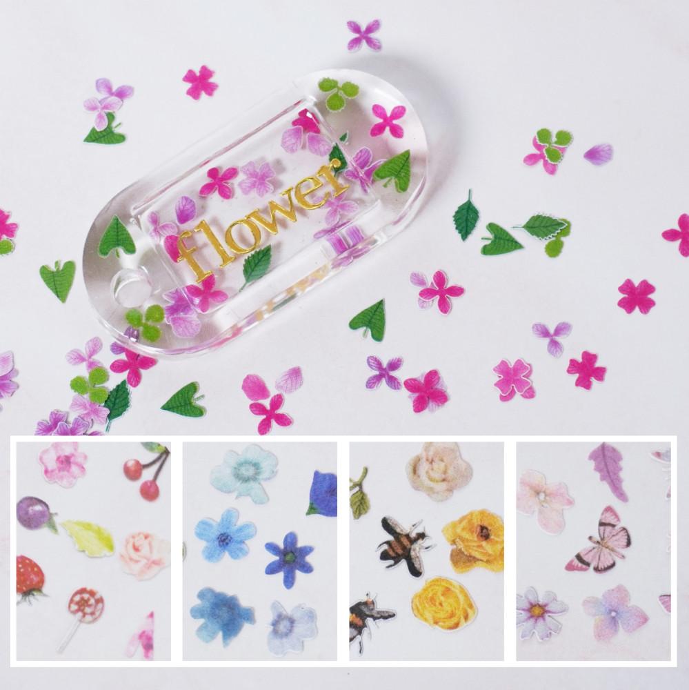 우드펄프 꽃, 베리, 장식 파츠 믹스