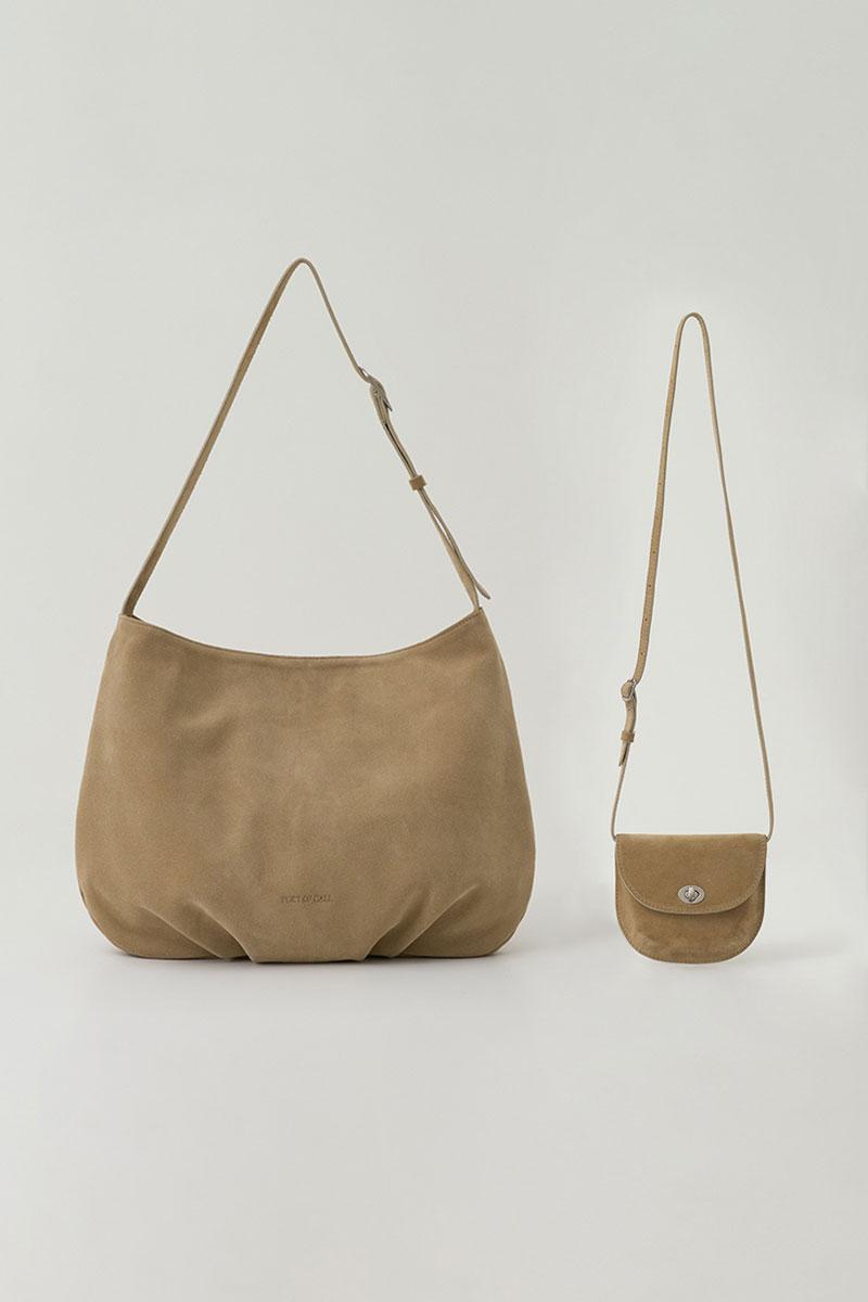 [SET]bread suede shoulder bag+2-way suede mini bag